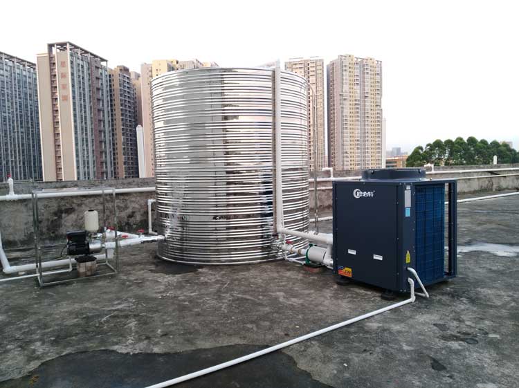 森瑞工贸员工宿舍7匹7吨空气能热水工程