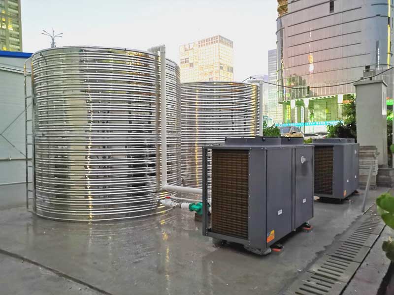 中建八局广电大厦项目工地20匹20吨空气能热水工程